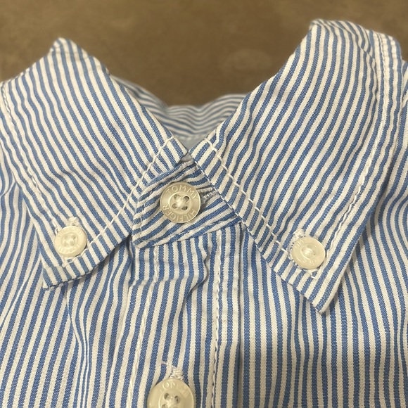 Tommy Hilfiger Button down dress pin stripe shirt size M 12/14 - Picture 3 of 4